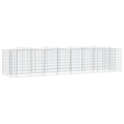 Gabbione ad arco rialzato 400 x 100 x 100 cm in ferro zincato Argento 02_0039934