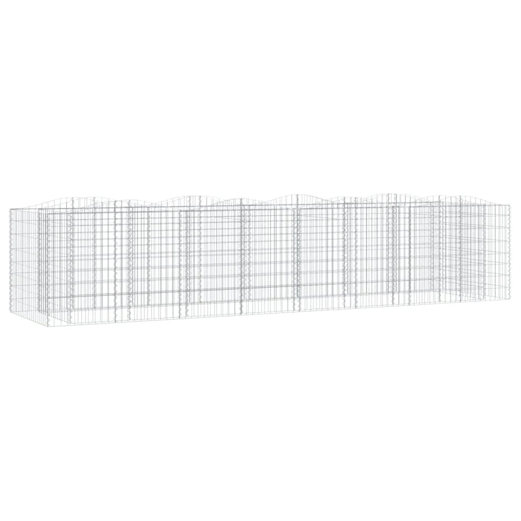 Gabbione ad arco rialzato 400 x 100 x 100 cm in ferro zincato Argento 02_0039934