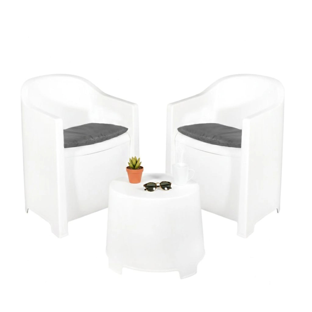Salottino Outdoor Artax, set Salotto da Esterno 2 Posti Made in Italy, Bianco