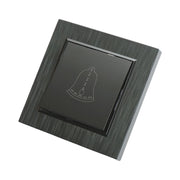 Pulsante campanello da incasso nero 220V, 10AX, ABS 80x80mm