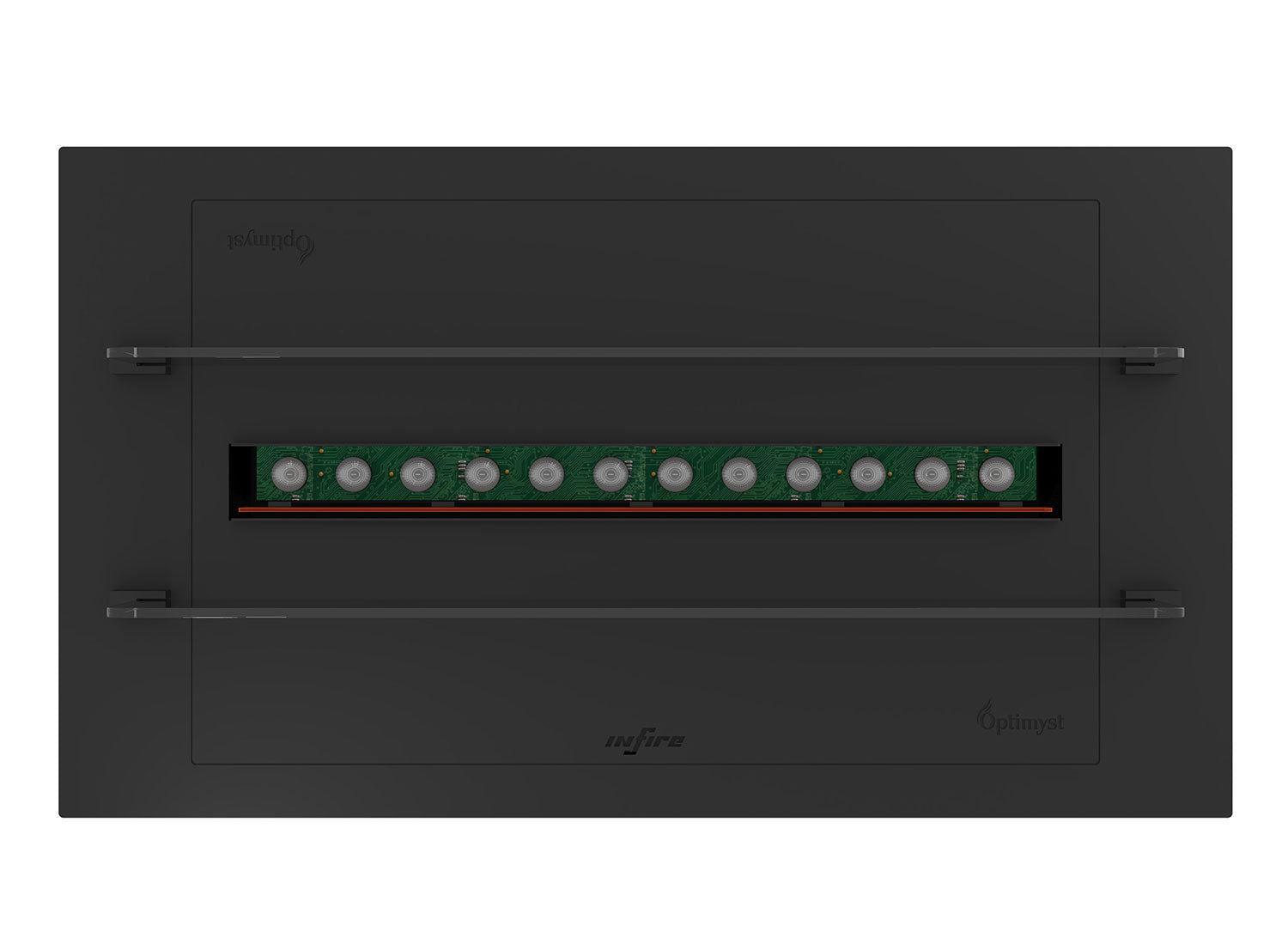 Camino a Vapore Elettrico da Incasso 70x48,5x33 cm Invapo Insert con Ricarica Automatica e LED RGB Nero