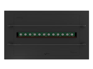 Camino a Vapore Elettrico da Incasso 70x48,5x33 cm Invapo Insert con Ricarica Automatica e LED RGB Nero