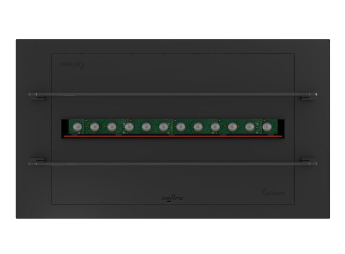 Camino a Vapore Elettrico da Incasso 70x48,5x33 cm Invapo Insert con Ricarica Automatica e LED RGB Nero