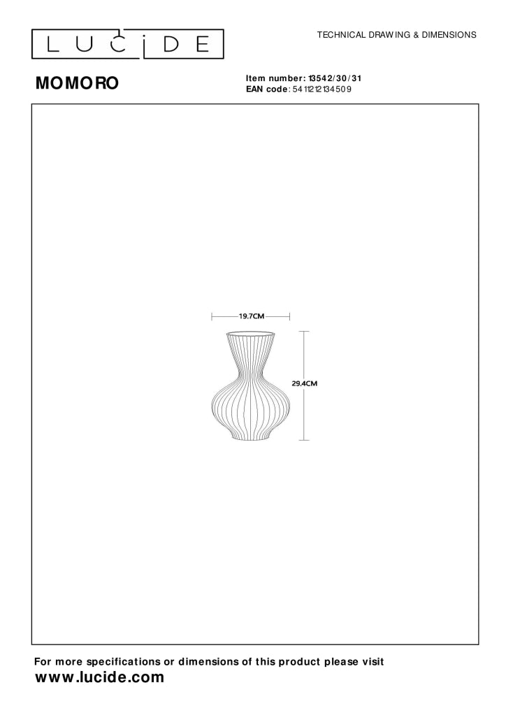 Lampada da tavolo porcellana bianca E14 Momoro Lucide