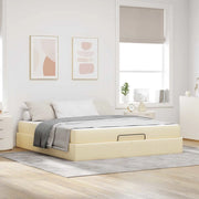 Struttura letto con materasso 2 pcs Crema Tessuto 3399513