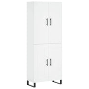 Credenza | Madia | Buffet da pranzo | Armadio da pranzo Bianca 69,5x34x180 cm in Legno Multistrato
