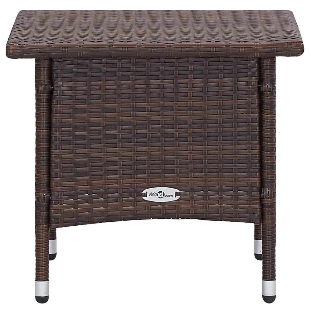 Set Divani da Giardino 3 pz con Cuscini in Polyrattan Marrone 3059372