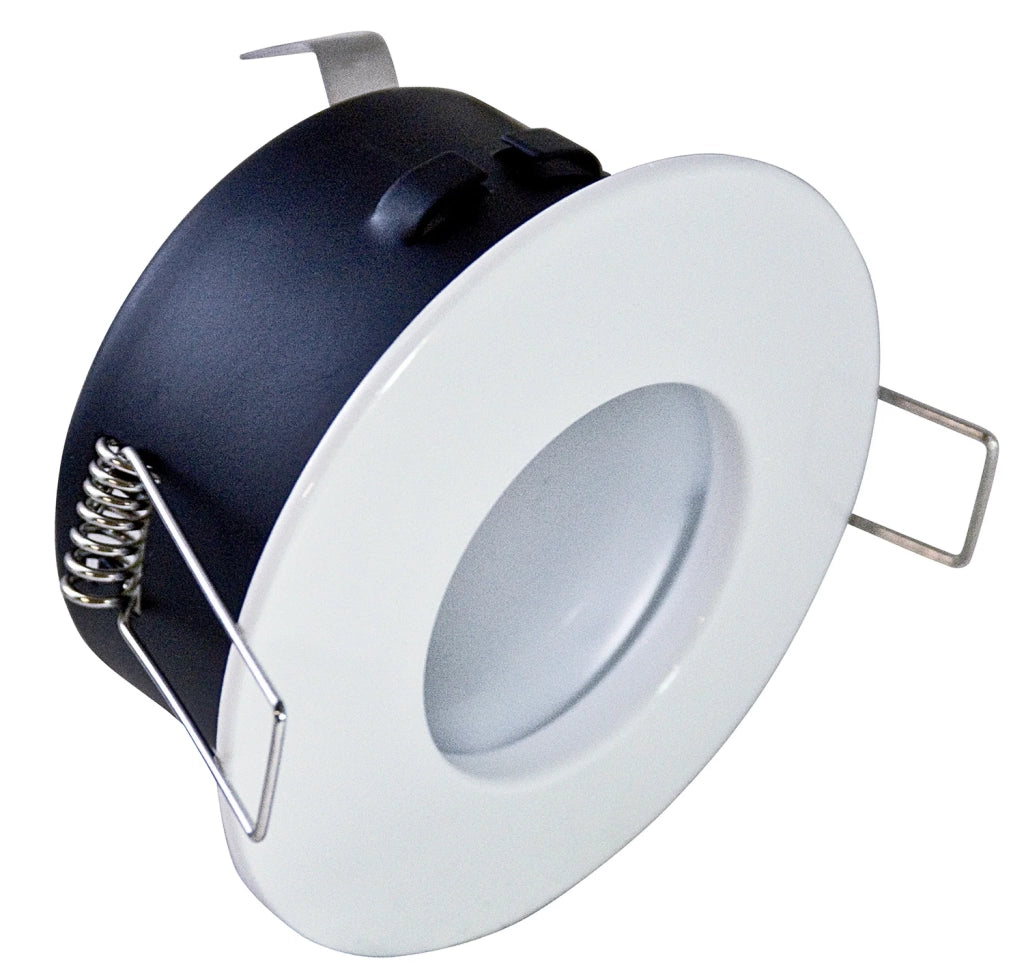 Faretto Incasso Bath Tondo Alluminio Bianco 1 Luce Gu10