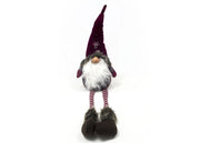 Gnomo Rosso Seduto Fermaporta Decorativo Con Gambe Molli Altezza 55 cm