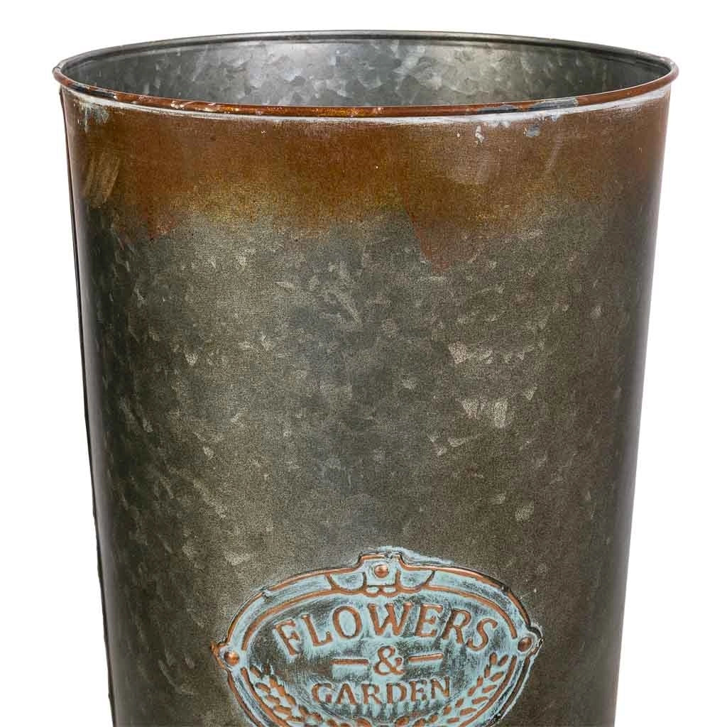 Vaso in metallo dorato d23,5x50h b:18
