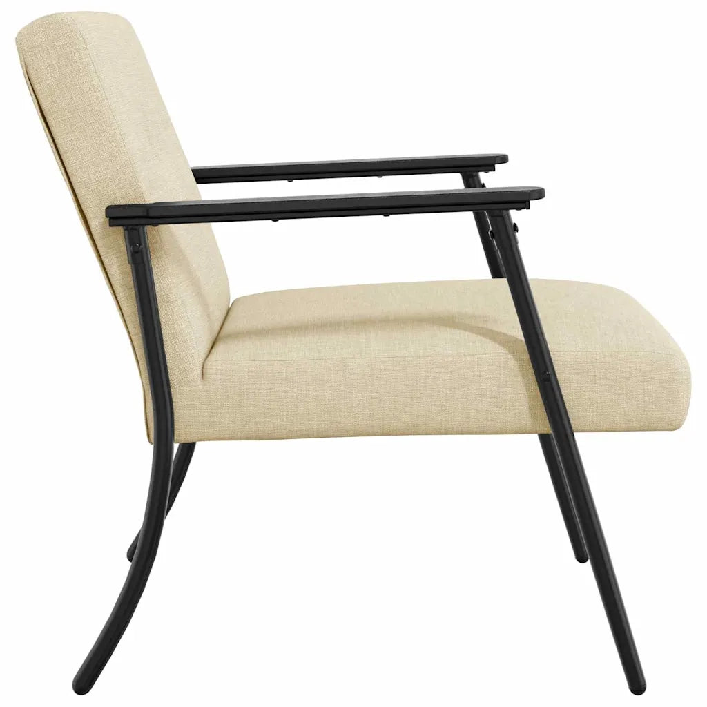Poltrona-Poltroncina-Divano Sedia Crema Tessuto 374508
