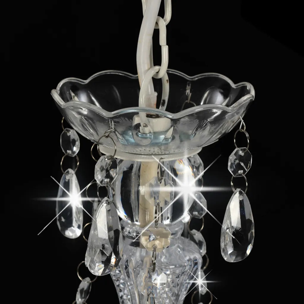 Lampadario con Perline Bianco Tondo 3 E14 CFW5597219