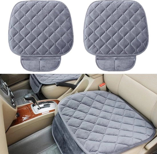 Cuscino di auto in piuma - universale - rivestimento per sedili anteriori posteriori - protezione per sedili di veicoli - grigio.