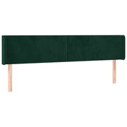 Testiera | Testata ad Orecchio Verde Scuro 163x16x78/88 cm in Velluto