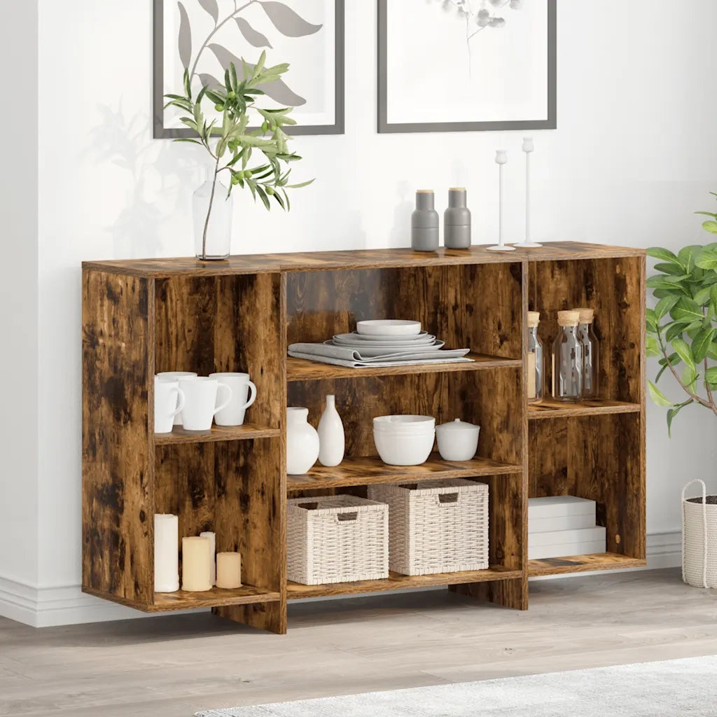 Credenza | Madia | Buffet da pranzo | Armadio da pranzo Rovere Fumo 120x30x75 cm in Truciolato