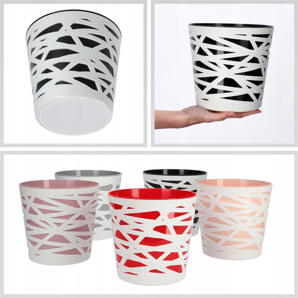 KADAX - Inserto in plastica per vaso di fiori e piante, 19 cm, nero