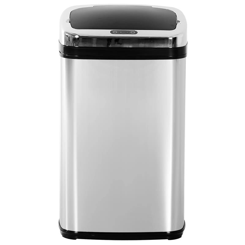 CESTINO DEI RIFIUTI IN ACCIAIO INOX SENSORE AUTOMATICO 30 L QUADRATO