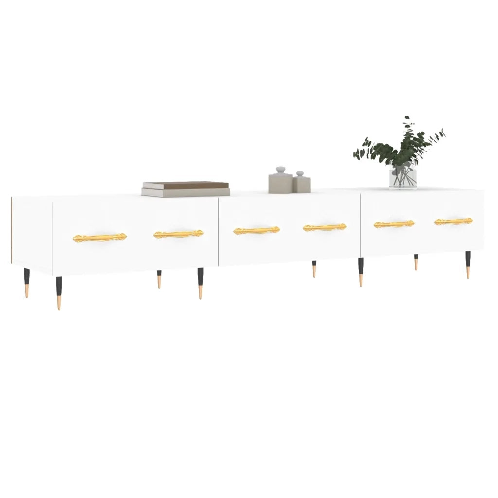 Mobile Porta TV Bianco 150x36x30 cm in Legno Multistrato 829132