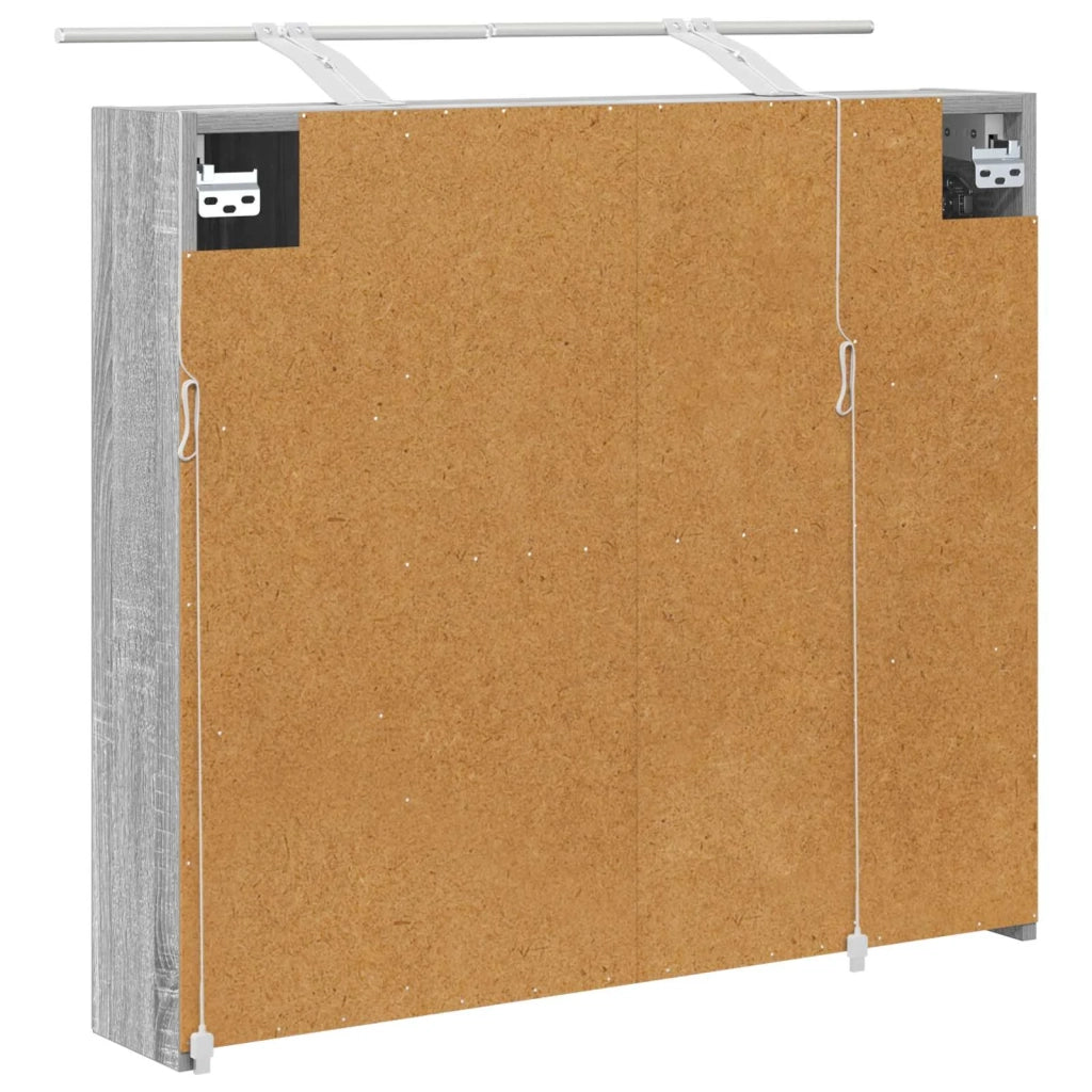 Mobiletto per specchio da bagno Grigio Sonoma 80 x 14.5 x 70 cm 889116