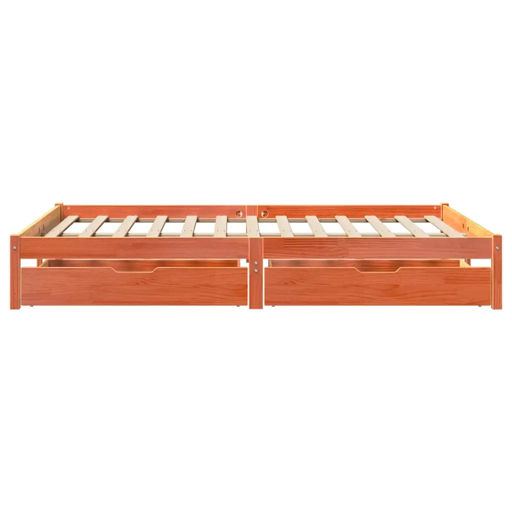 vidaXL Letto senza Materasso Marrone Cera 150x200 cm in Legno di Pino