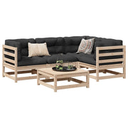 Set Divani Giardino 5 pz con Cuscini in Legno Massello di Pino 3299423