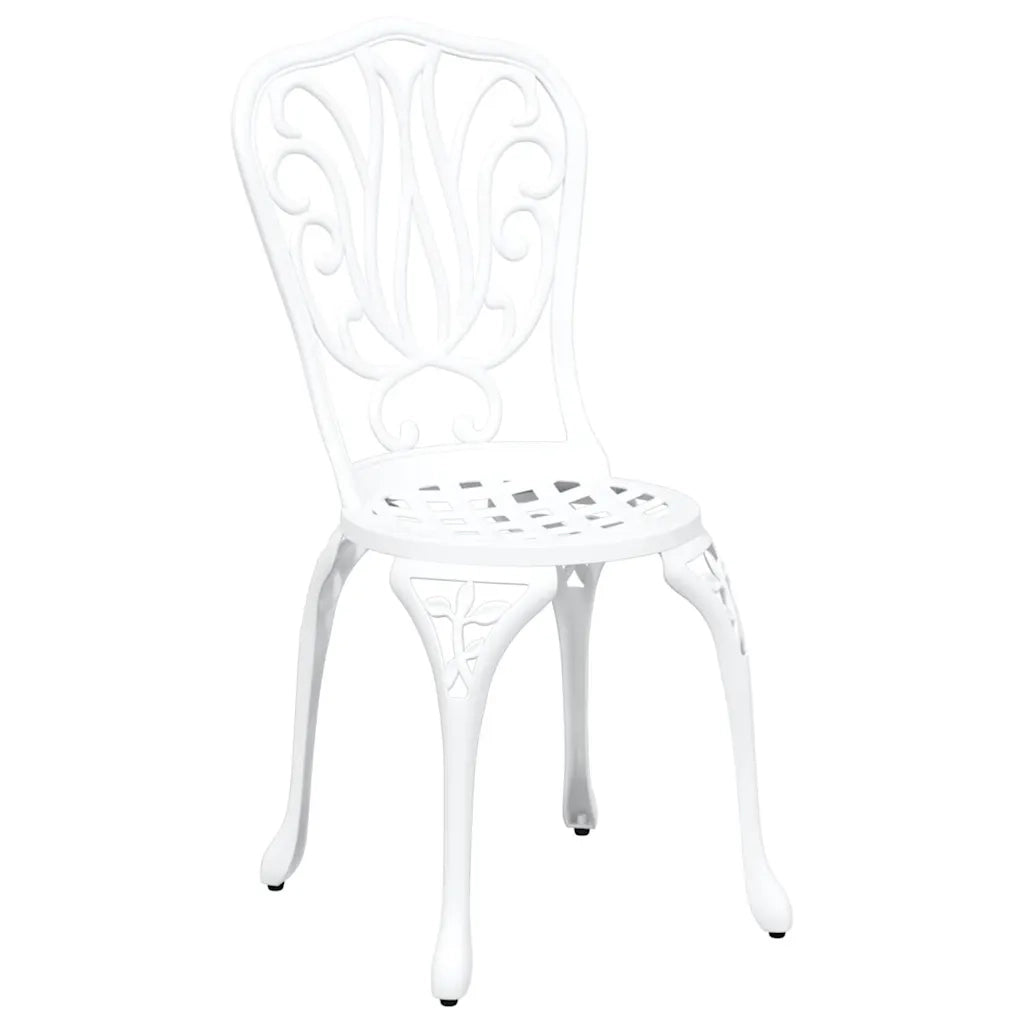 Set Bistro da Giardino 3 pz | Set Salotto da Giardino Bianco Alluminio