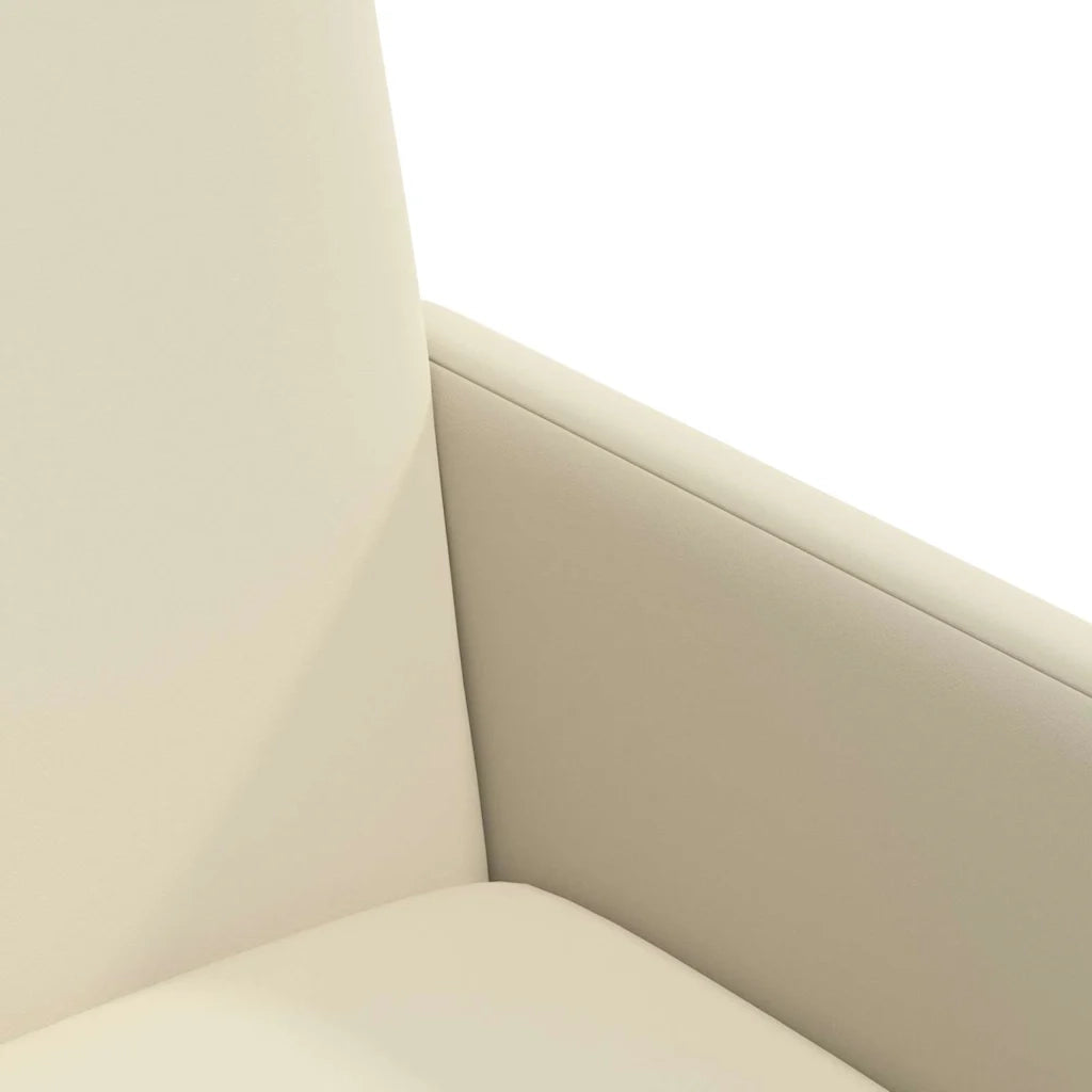 Sedie da Pranzo con Ruote con ruote 2 pcs Crema 57 x 66 x 94 cm