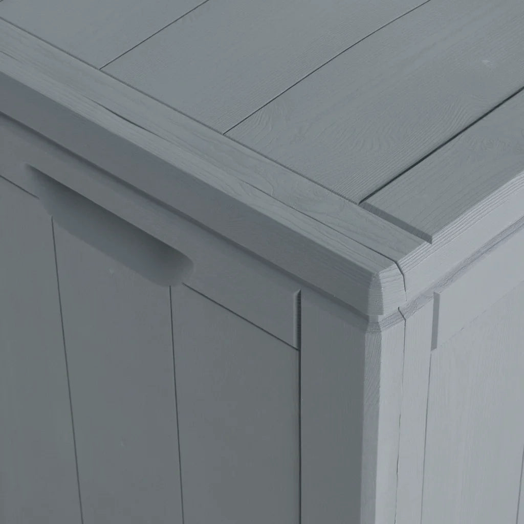 Baule da Giardino 270 L Grigio Aspetto legno in PP CFW8601027