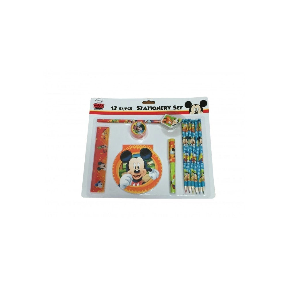Trade Shop - Set Cancelleria Scuola 12 Pezzi Con Personaggi Disney Stationary Set In Blister -