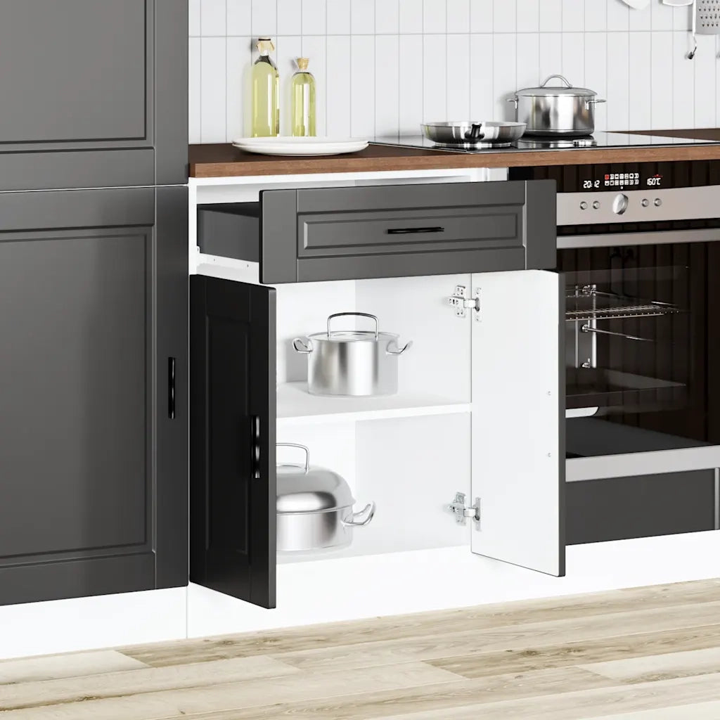 Base da Cucina-Mobile Base da Cucina Porto Nero in Legno Multistrato 728235