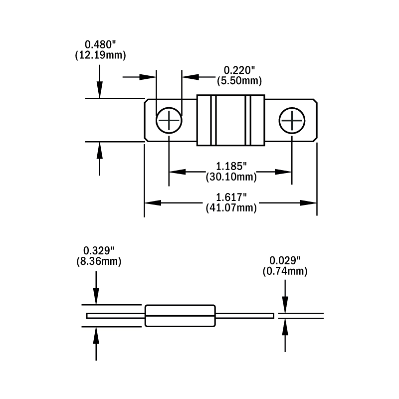 CF. 2 FUSIBILE MIDI 100A BLU