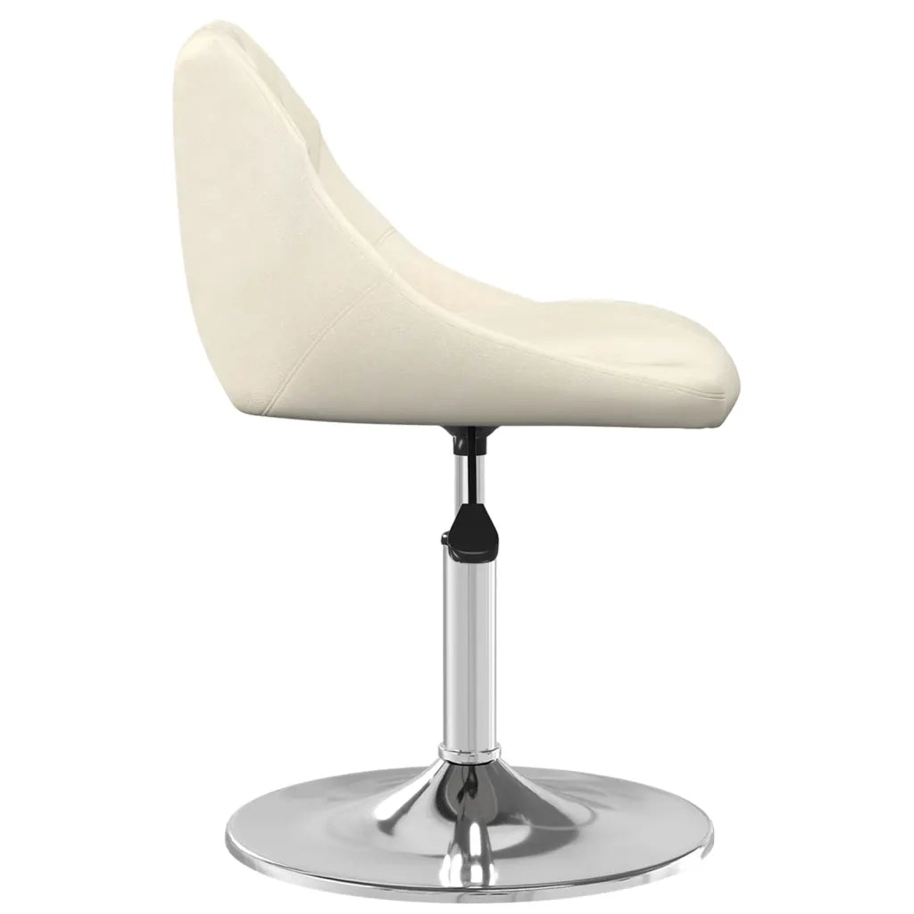 Sedie da Pranzo Girevoli 6 pz Crema in Velluto 3088768