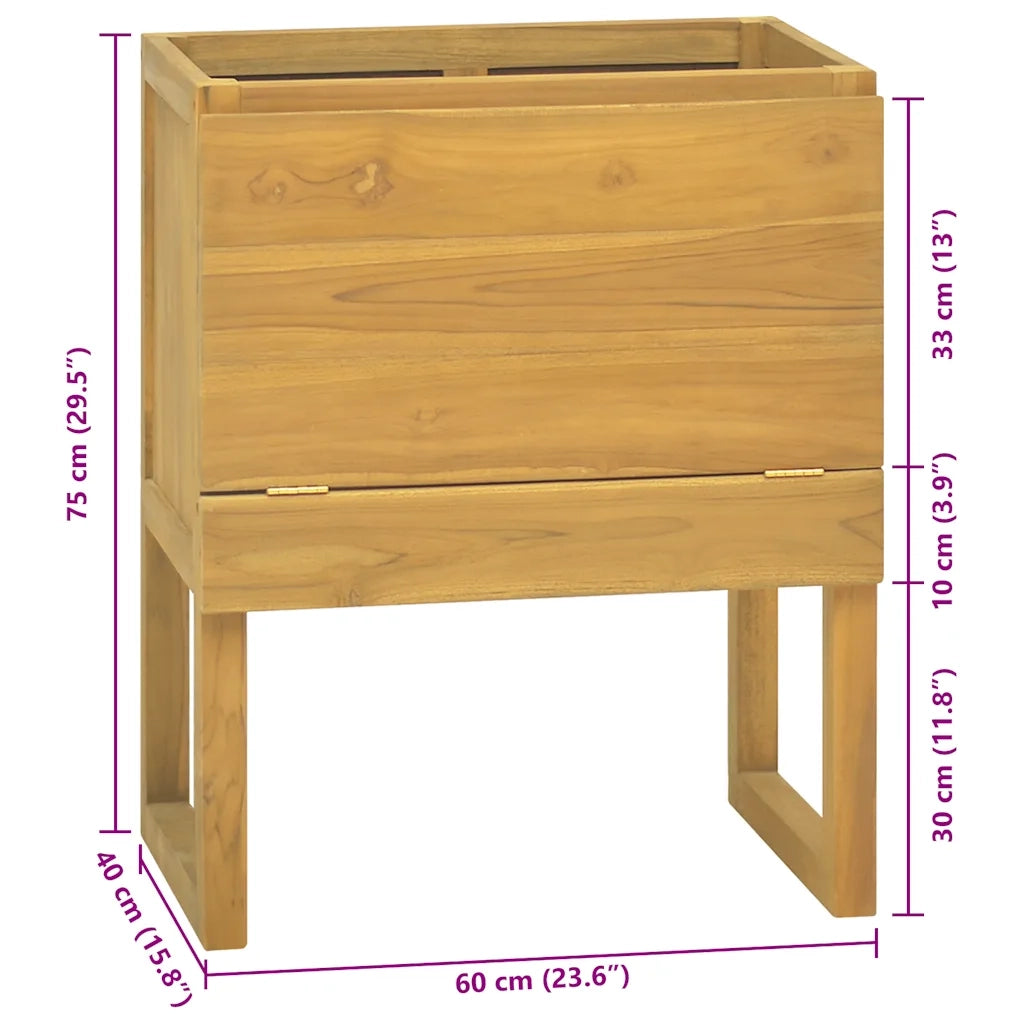 Mobile da Bagno 60x40x75 cm in Legno Massello di Teak 338247