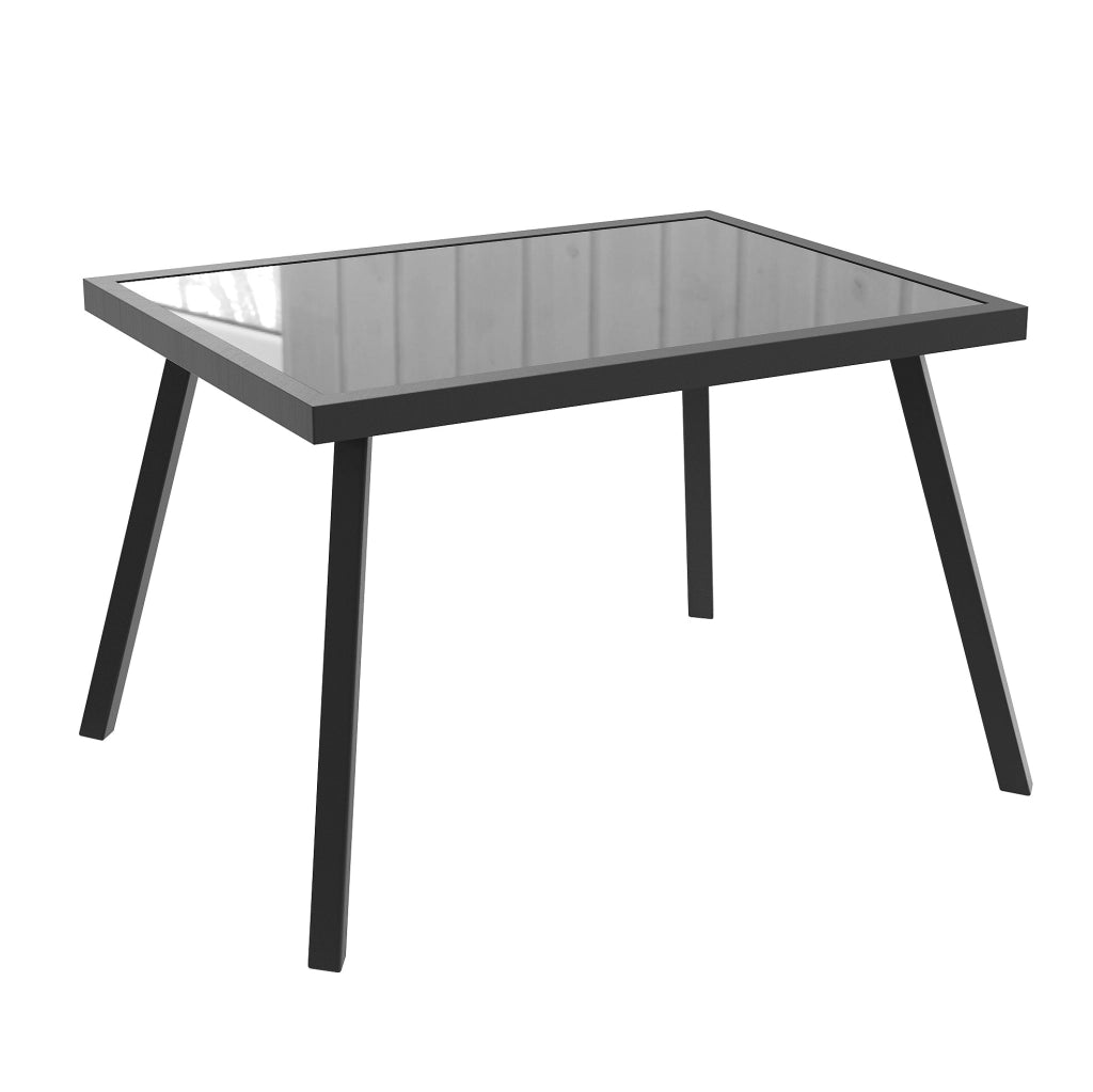 Salotto da giardino modulare; 8 posti con cuscini da 8 cm; ferro e vetro; grigio