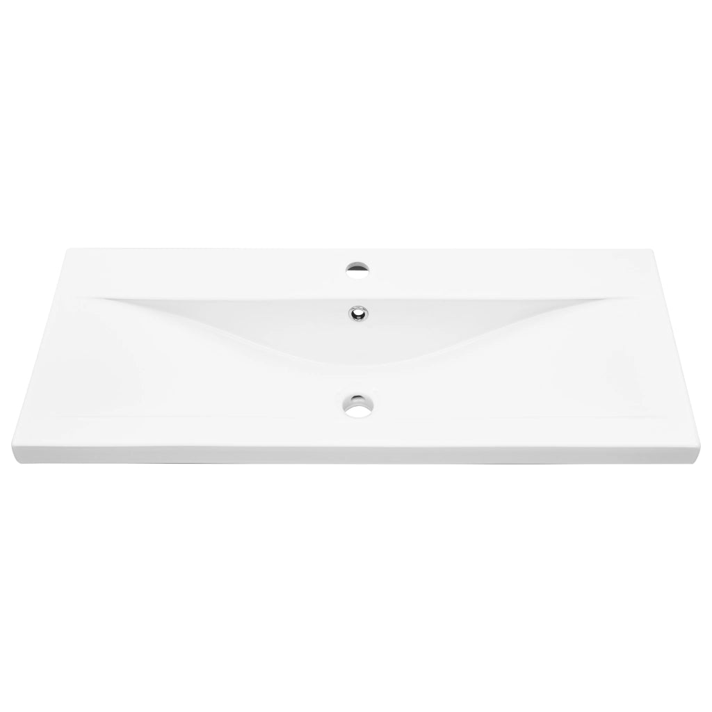 Set di mobili per bagno in 4 pezzi in legno ingegnerizzato effetto rovere nero