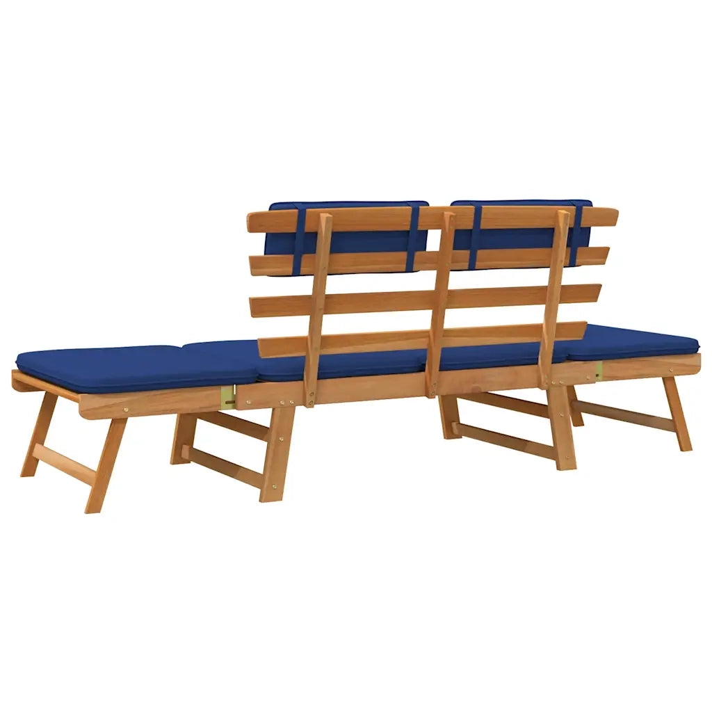 Panca da Giardino Cuscini 2-in-1 190 cm Legno Massello d'Acacia 312120