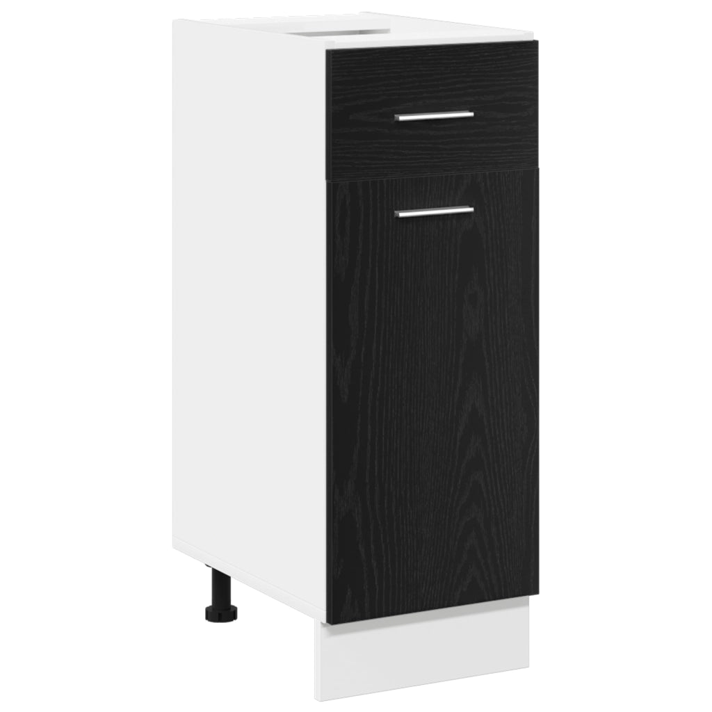 Mobile con cassetti in rovere nero - 30x46x81.5 cm