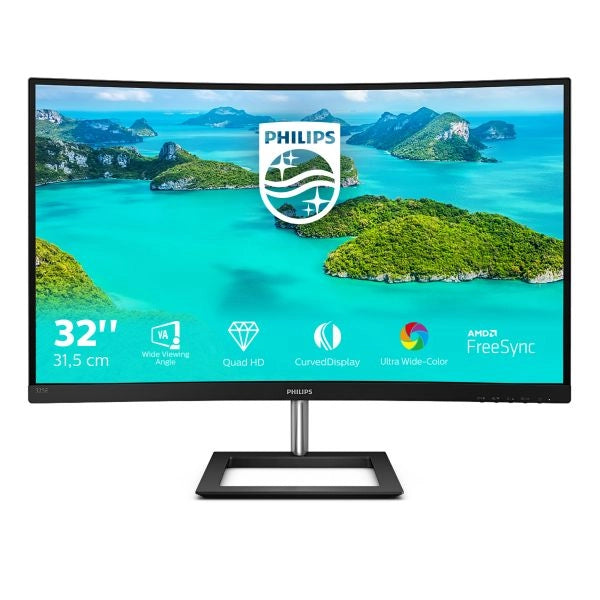 Philips e line 325e1c/00 monitor pc 80 cm (31.5") 2560 x 1440 pixel quad hd lcd nero