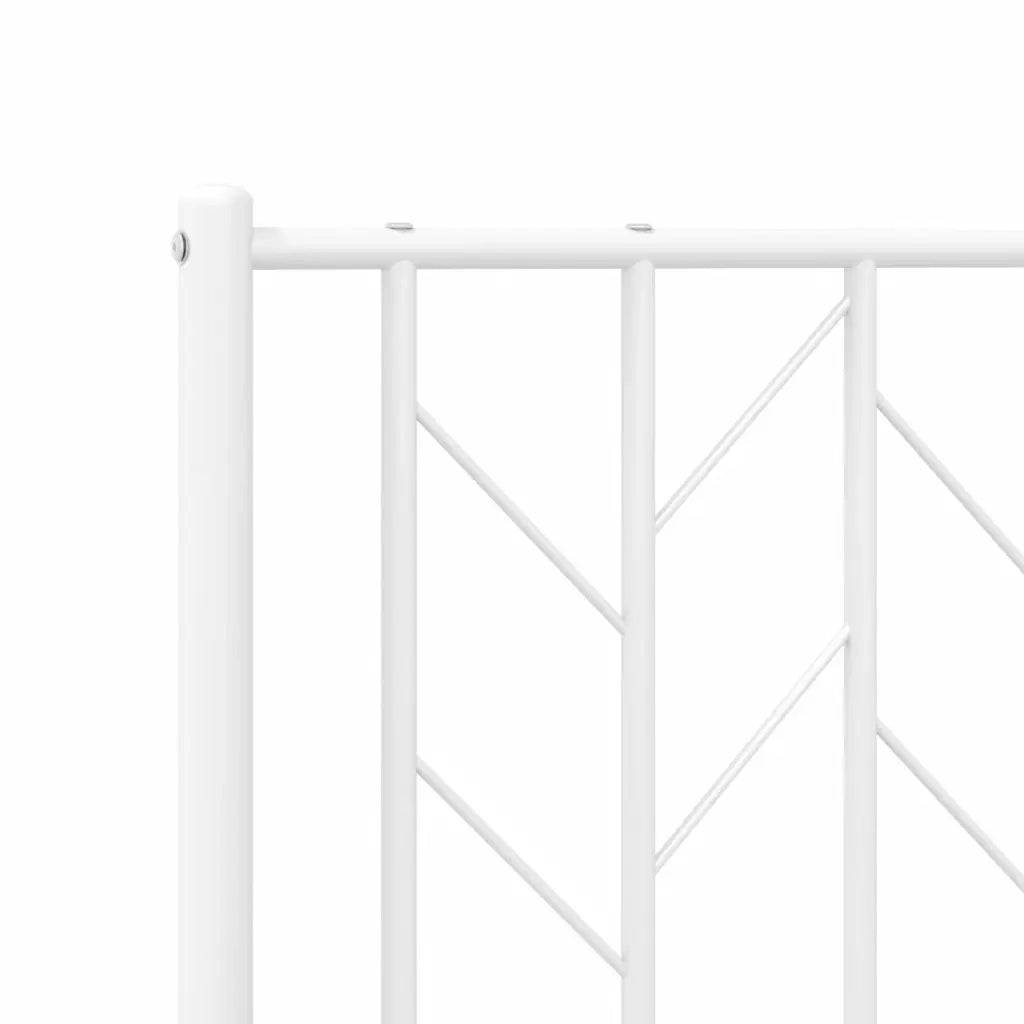 Giroletto con Testiera e Pediera-Struttura Letto Metallo Bianco 120x190 cm 983847