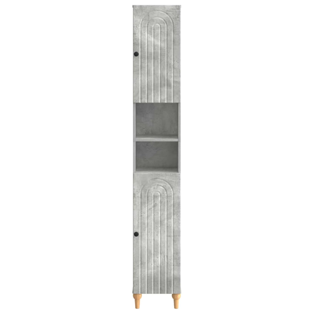 Armadio da Bagno con Ripiano Aperto ALKMAAR Grigio Cemento 896158