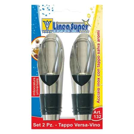 TAPPO PER BOTTIGLIE VERSA-VINO Confezione 2 pezzi - DE LUCA COLTELLERIE