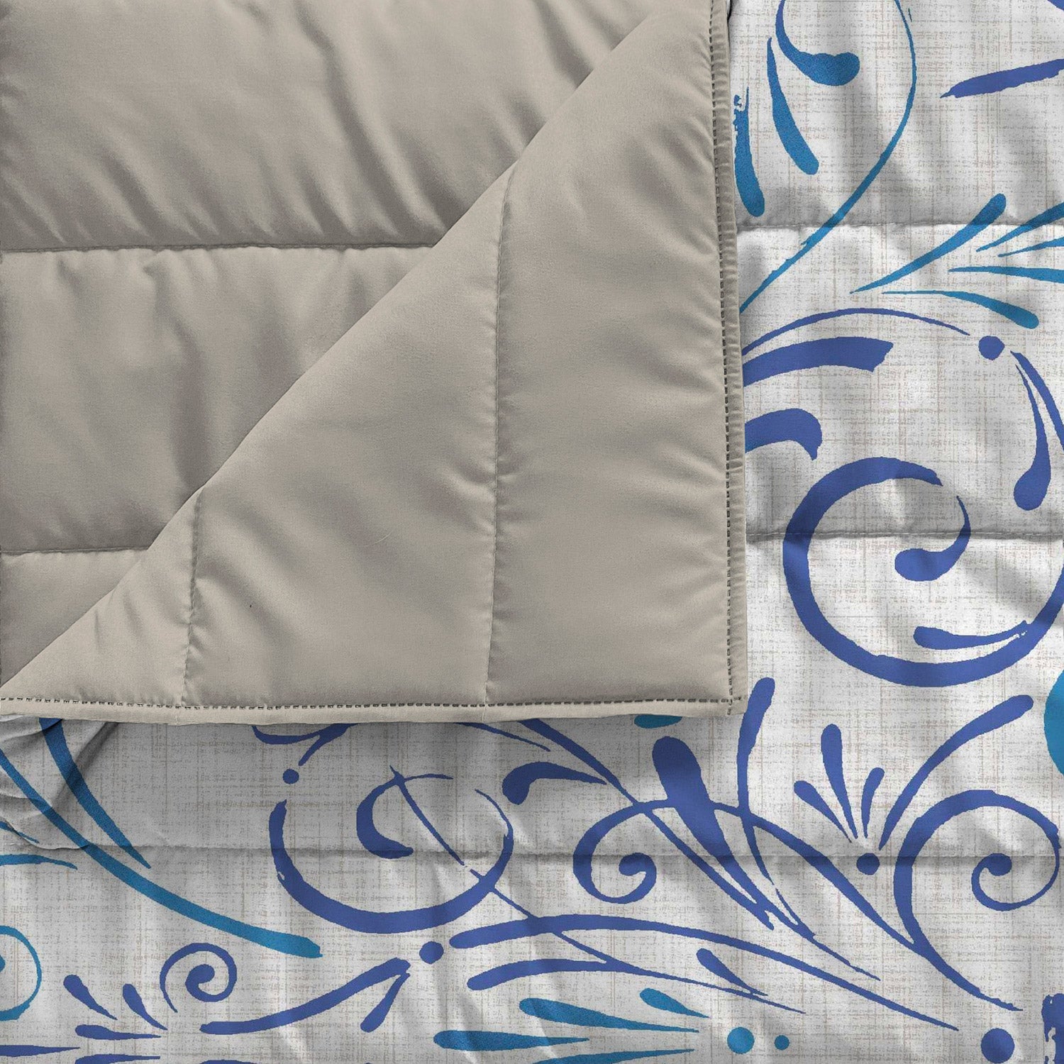 Trapuntino Estivo Singolo in Microfibra 100 gr con Stampa Ornato Tex Basic