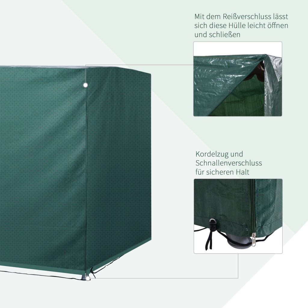 Telo protettivo impermeabile con protezione UV, 215x155x150 cm, per mobili e giardino.