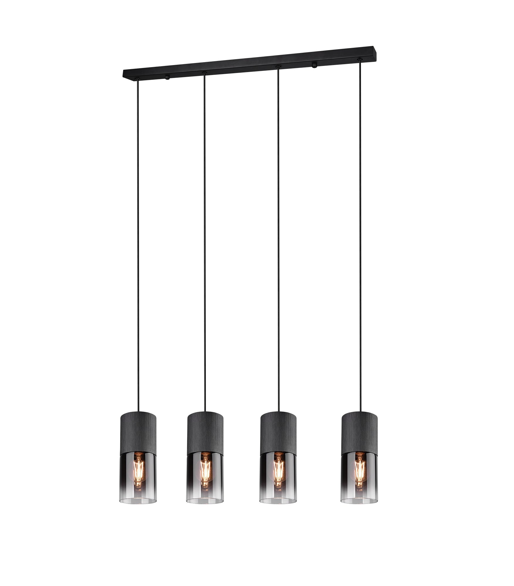 Lampada a Sospensione da Interno  E27 in Metallo Nero Opaco