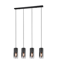 Lampada a Sospensione da Interno  E27 in Metallo Nero Opaco