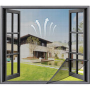 Trade Shop - Zanzariera Adesiva Velcro Per Finestra Nera 150x180cm Protezione Dagli Insetti 614345 -