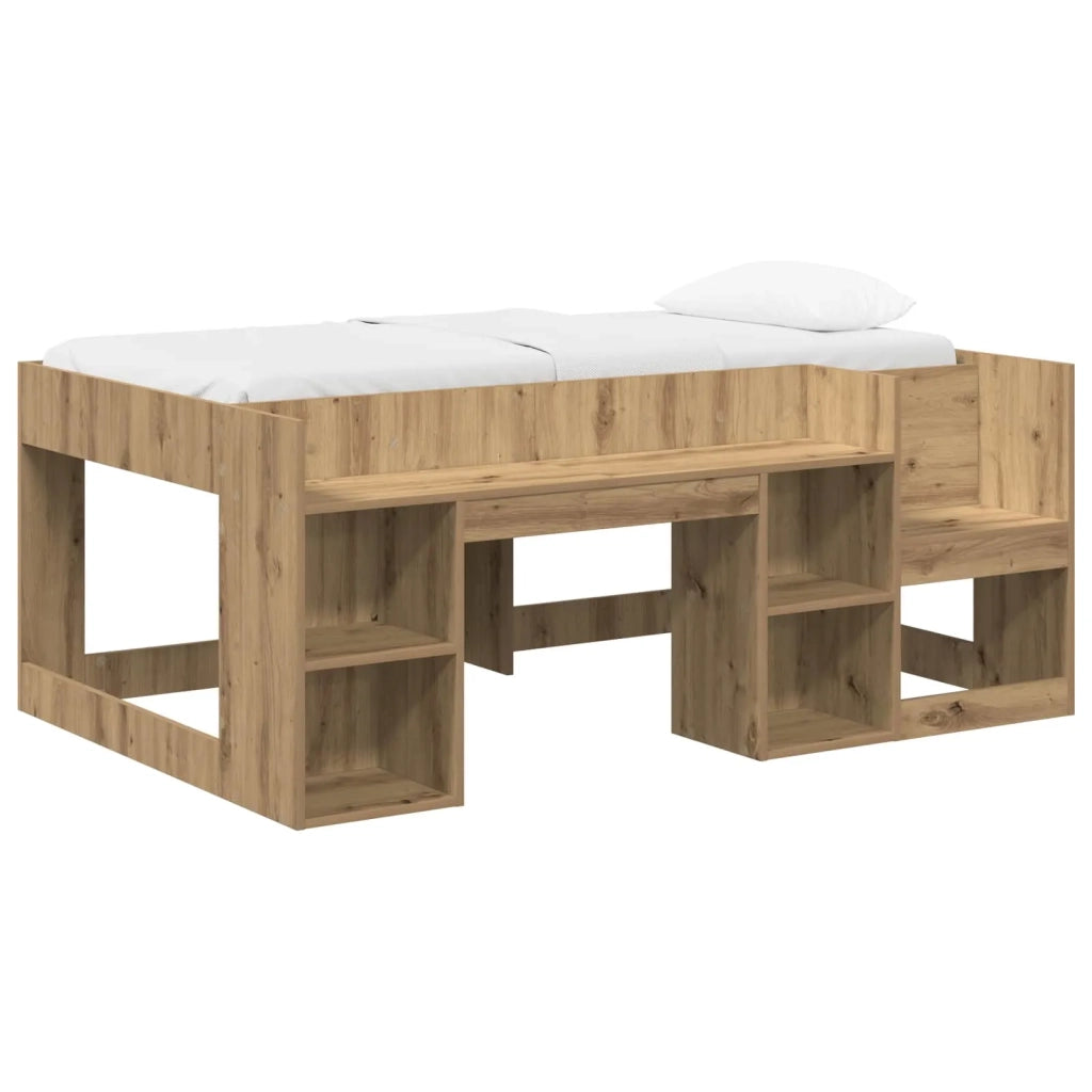 Telaio del letto con storage Rovere Artigianale 80 x 160 cm
