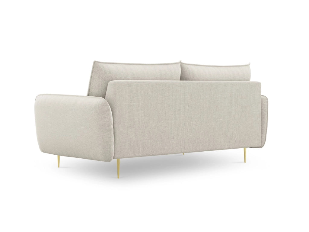 Cosmopolitan Design - Divano "Vienna" 3 posti in tessuto strutturato beige chiaro 