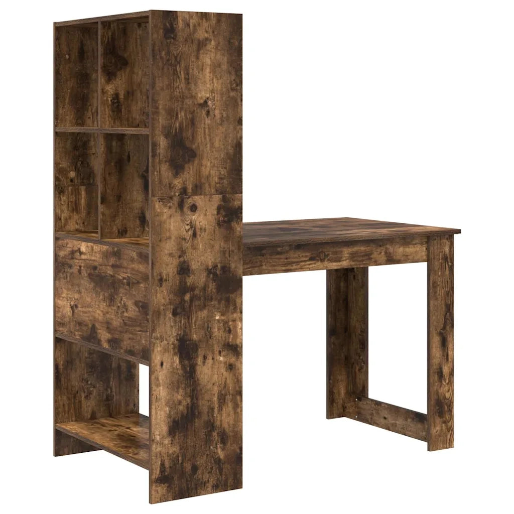 vidaXL Scrivania Rovere fumo 122 x 67 x 145 cm Legno multistrato