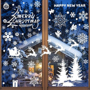Decorazione per finestre da 179 pezzi, decorazione per finestre PVC autoadesiva, adesivi per finestre, decorazioni per finestre, per porte, vetrine, vetrini, infissi di vetro decorazione